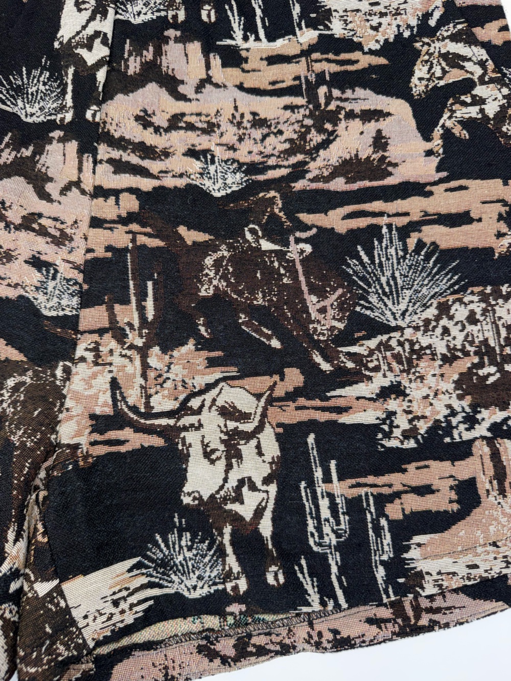 2FLyCo Women’s Black & Tan Desert Print Athletic Shorts - Picture 3 of 6